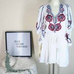 Free People || Cora Embroidered Mini Dress